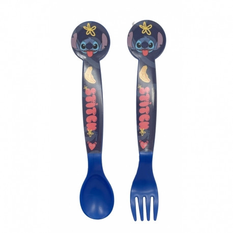 2 PCS PLASTIC CUTLERY SET STITCH
