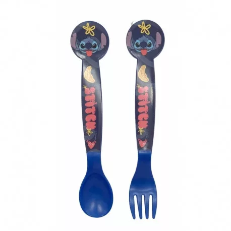 2 PCS PLASTIC CUTLERY SET STITCH