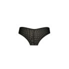 Women's lingerie set with flower pattern - black - S