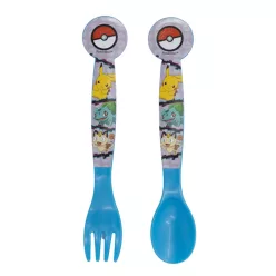 STOR 2 PC PLASTIC cutlery set POKÉMON