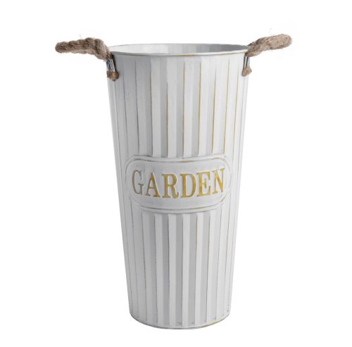 BATH VASE WHITE FLO+GAR 15*25