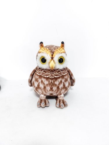 OWL STANDING BROWN 25CM