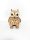 OWL STANDING CREAM-BROWN 25CM
