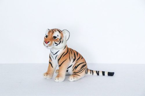 TIGER SITTING BROWN 30CM