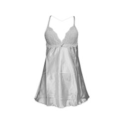 Women's satin-lace - babydoll - champagne - XL