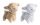 LAMB STANDING WHITE/BROWN 2STEMS 16
