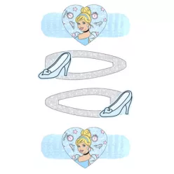   Disney Princesses glitter hair clip set and 2 hair ties in one