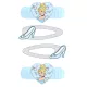 Disney Princesses glitter hair clip set and 2 hair ties in one