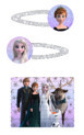 Frozen glitter hair clip set and 12 hair ties in one