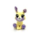 Big-eyed cute plush Rabbit 10cm high - Yellow/Purple