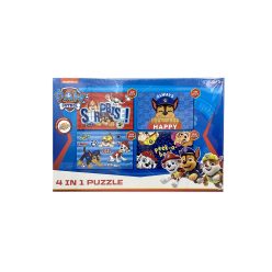 Paw Patrol 4 in 1 Puzzle 12-13-20-24 pieces - Red