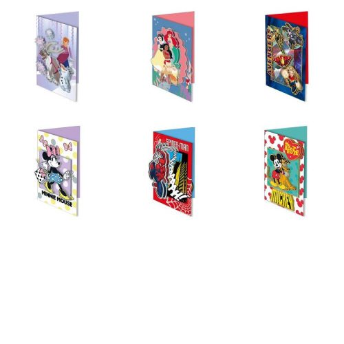Birthday invitation 3D 22.5x15.5cm FSC 6 designs 24pcs/pack (Frozen/Princess/Avengers/Minnie/Mickey/Spiderman)