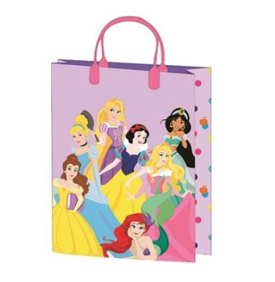 Gift bag 32x27x10cm, laminated plastic surface - Disney Princess