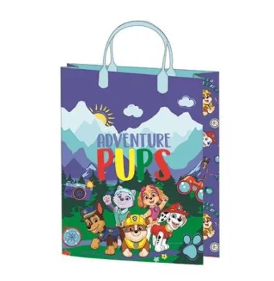 Gift bag 32x27x10cm, laminated plastic surface - Paw Patrol Pink