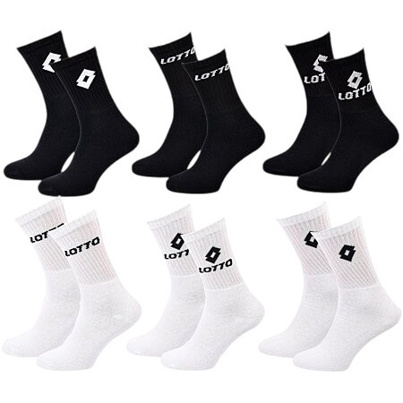 Lotto sports socks - 3 pairs/pack - black - 43-46