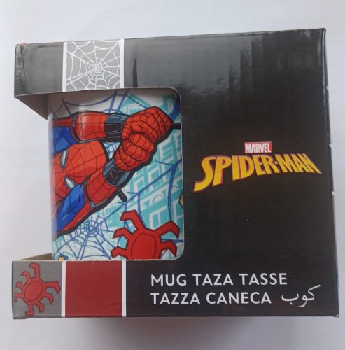 Ceramic Breakfast Mug 450ml in Gift Box Spiderman