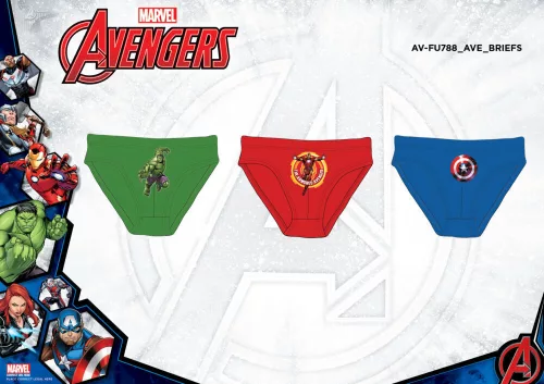 Avengers 3-piece little boy cotton underwear