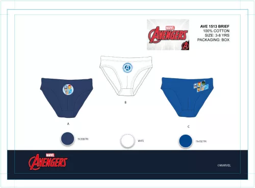 Avengers little boy underwear - 3-piece cotton underwear - 122-128