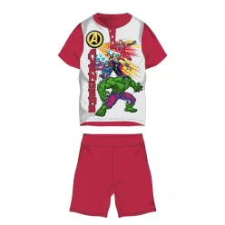   Avengers summer short sleeve kids pajamas - cotton jersey pajamas - red - 104