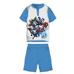   Avengers summer short sleeve kids pajamas - cotton jersey pajamas - light blue - 110