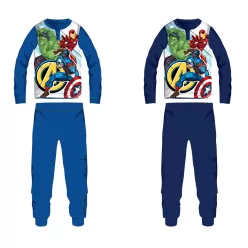 Avengers jersey cotton pajamas - medium blue - 110