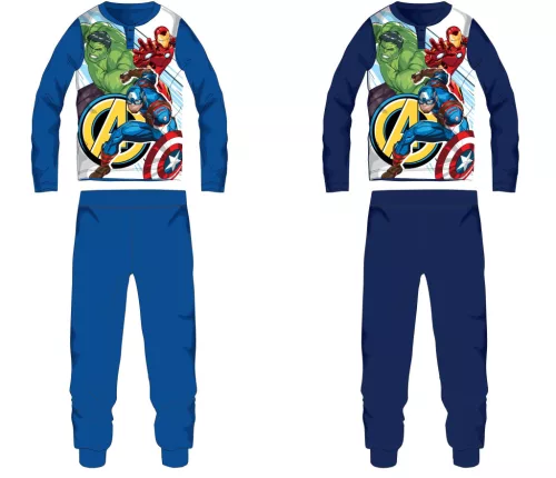 Avengers jersey cotton pajamas - medium blue - 110