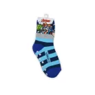 Non-slip kids ankle socks - Avengers - plush - grey-blue - 31-34