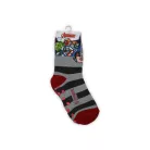 Non-slip kids ankle socks - Avengers - plush - grey-red - 27-30