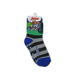   Non-slip kids ankle socks - Avengers - plush - green-grey - 27-30