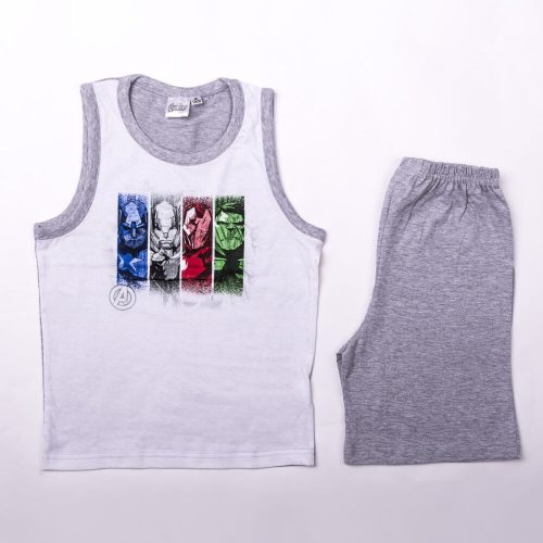 Avengers boy cotton summer set - t-shirt-shorts set - gray - 122