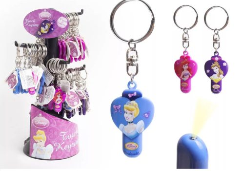 DISNEY PRINCESSES KEYCHAIN WITH FLASHLIGHT