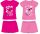 Barbie pamut nyári együttes - póló-rövidnadrág szett - pink - 104