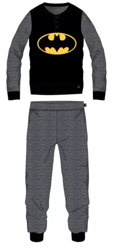 Batman men's thin cotton pajamas - jersey pajamas - black-dark gray - M