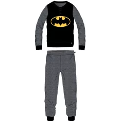   Batman men's thin cotton pajamas - jersey pajamas - black-dark gray