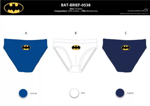 Batman little boy underwear - 3-piece cotton underwear - 98-104