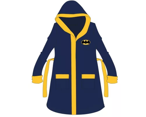 Batman hooded cotton robe for kids - dark blue - 110-116