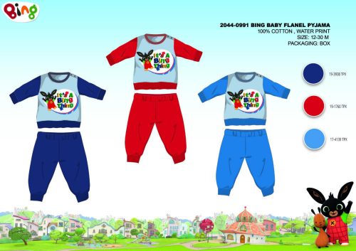 Winter thick cotton baby pajamas - flannel pajamas - Bing Bunny - medium blue - 86