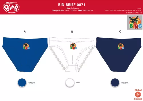 Bing little boy underwear - 3-piece cotton underwear