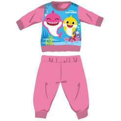   Baby Shark winter thick baby pajamas - cotton flannel pajamas - pink - 80
