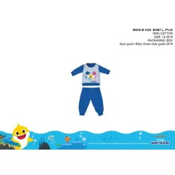   Baby Shark baby pajamas - jersey cotton pajamas - medium blue - 98
