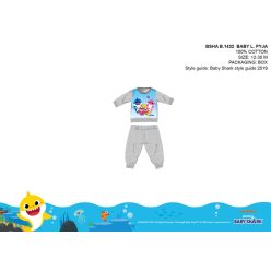 Baby Shark baby pajamas - jersey cotton pajamas - gray - 98
