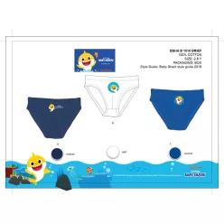 Baby Shark little boy underwear - 3-piece cotton underwear