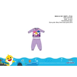   Baby Shark baby pajamas - jersey cotton pajamas - purple - 92