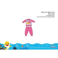   Baby Shark baby pajamas - jersey cotton pajamas - dark pink - 80