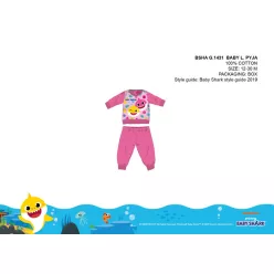   Baby Shark baby pajamas - jersey cotton pajamas - dark pink - 80
