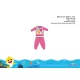 Baby Shark baby pajamas - jersey cotton pajamas - dark pink - 80
