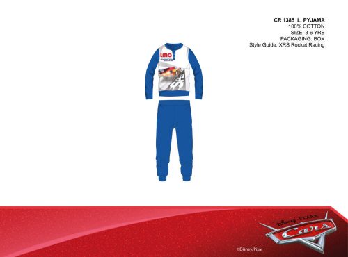 Disney Cars thin cotton kids pajamas - jersey pajamas - medium blue - 98