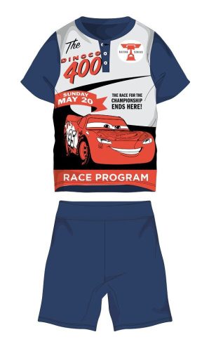 Disney Cars summer short sleeve kids pajamas - cotton jersey pajamas - dark blue - 116