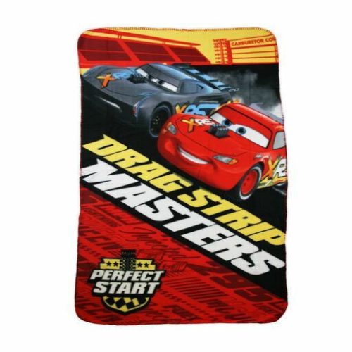 Cars boy fleece blanket - 100 x 150 cm - black-red