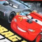 Cars boy fleece blanket - 100 x 150 cm - black-red